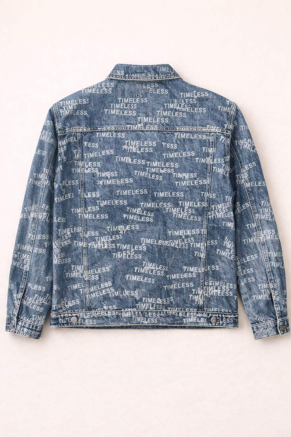 Veste denim imprimé Timeless 042A.JPEG Bleu