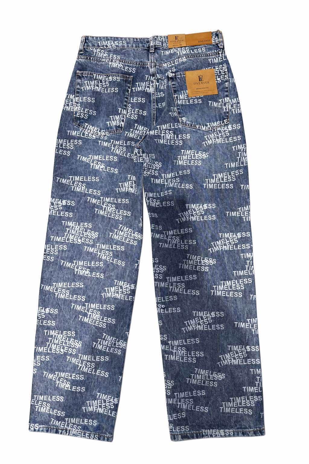 Jean Droit Imprimé Timeless 042B Bleu