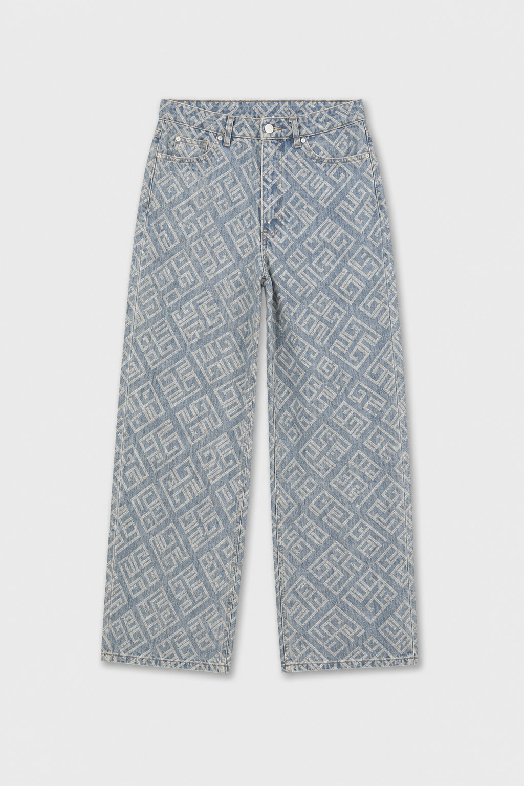 Jean large monogrammé 045B Bleu