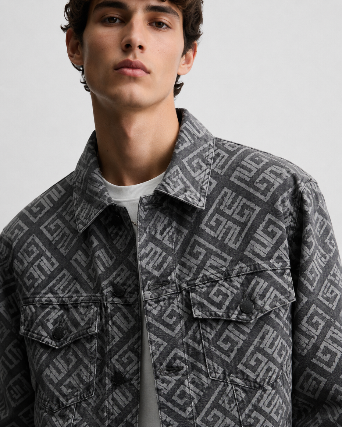 Veste Monogramme Gris 047A Gris