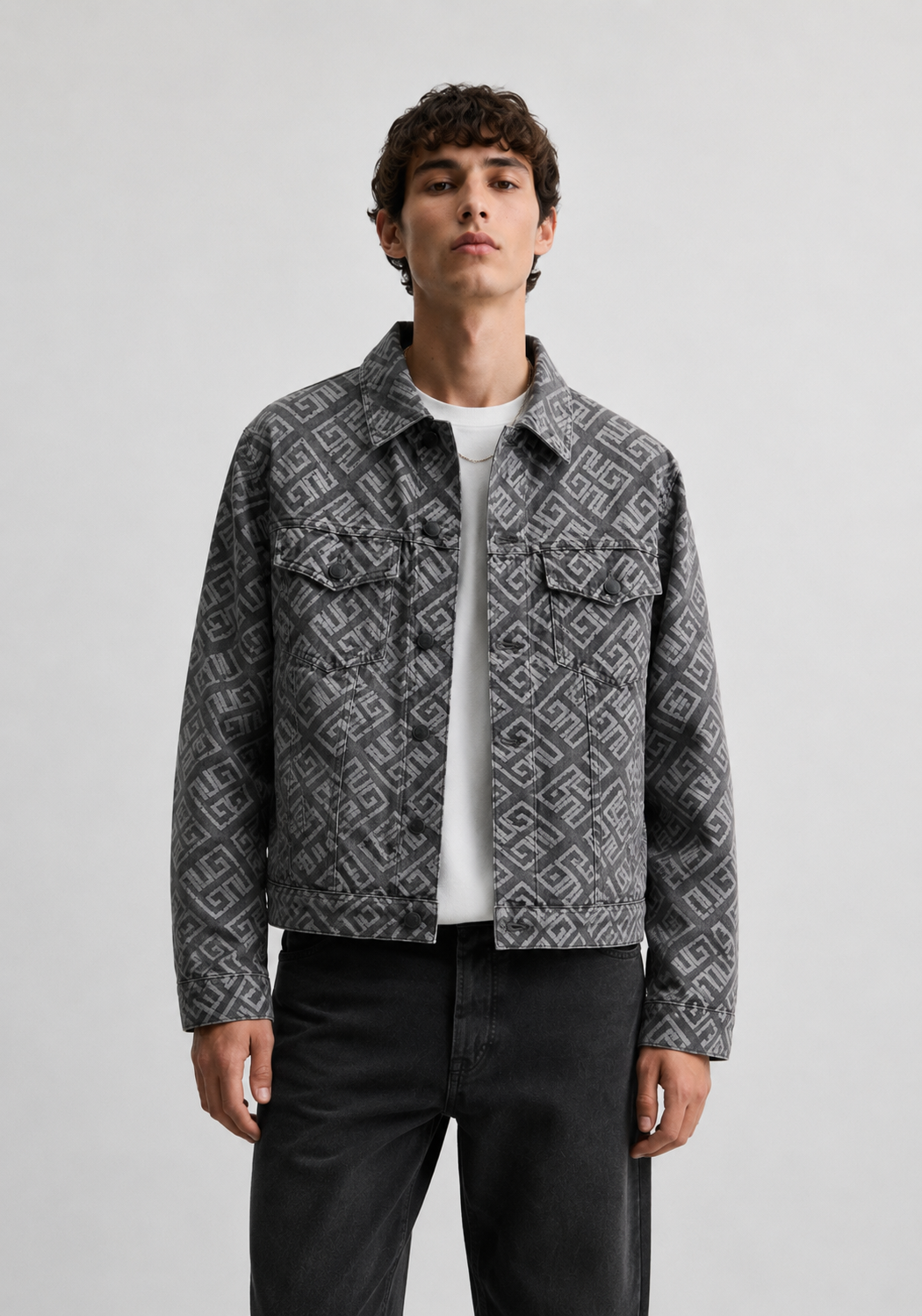 Veste Monogramme Gris 047A Gris