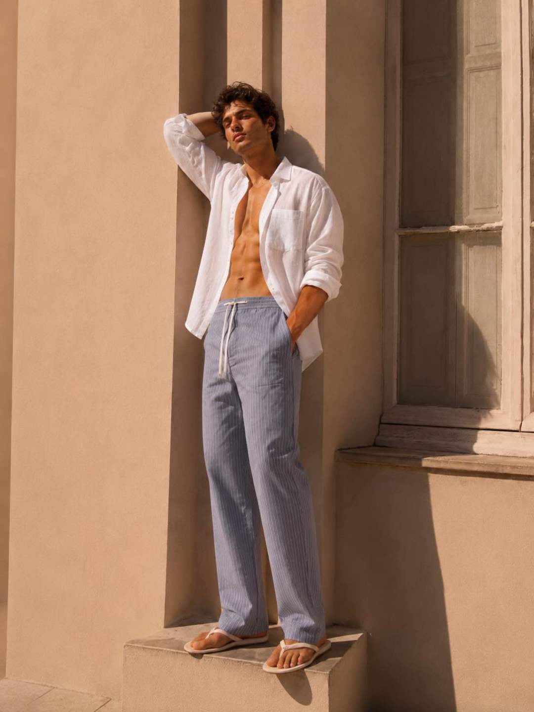 Pantalon Rayé Bleu 20265-9 Bleu