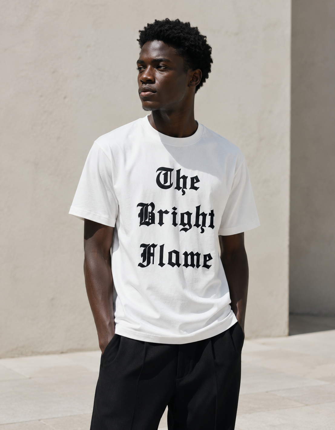 T-shirt imprimé gothique 60153-1 Blanc