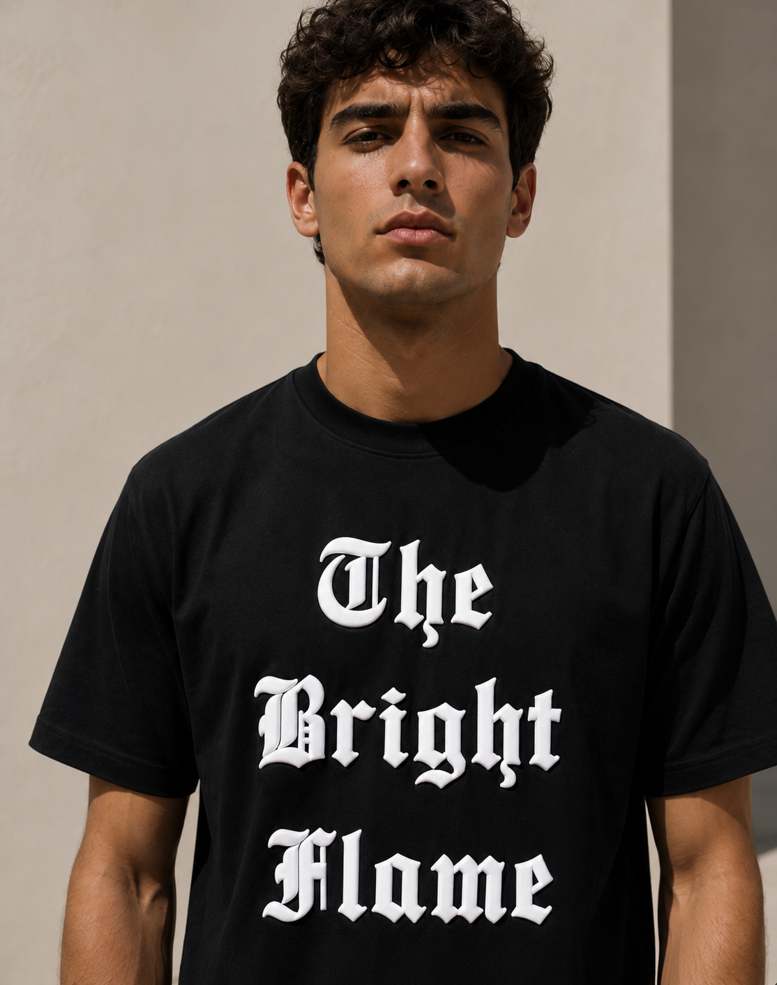 T-shirt imprimé Bright Flame 60153-2 Noir