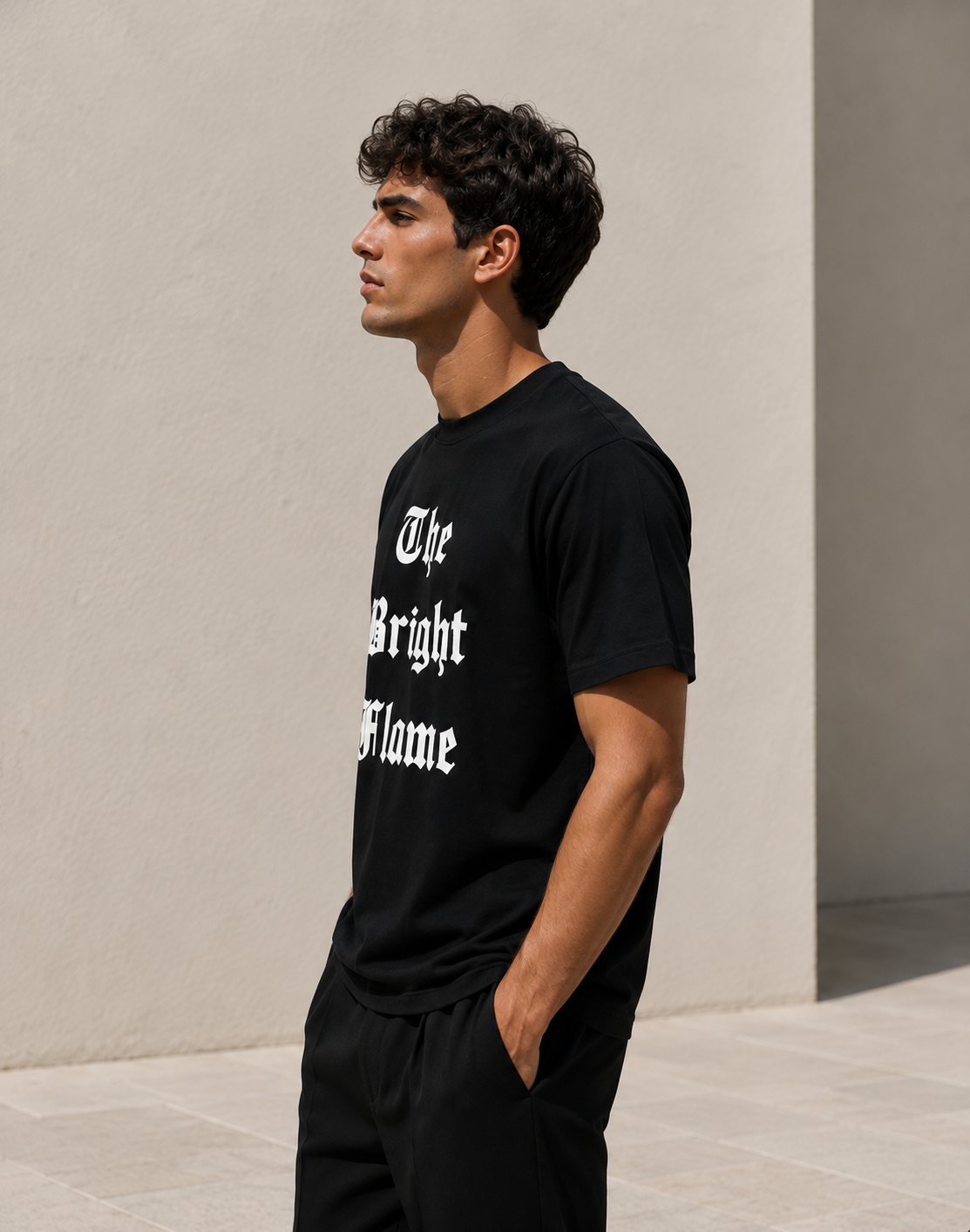 T-shirt imprimé Bright Flame 60153-2 Noir