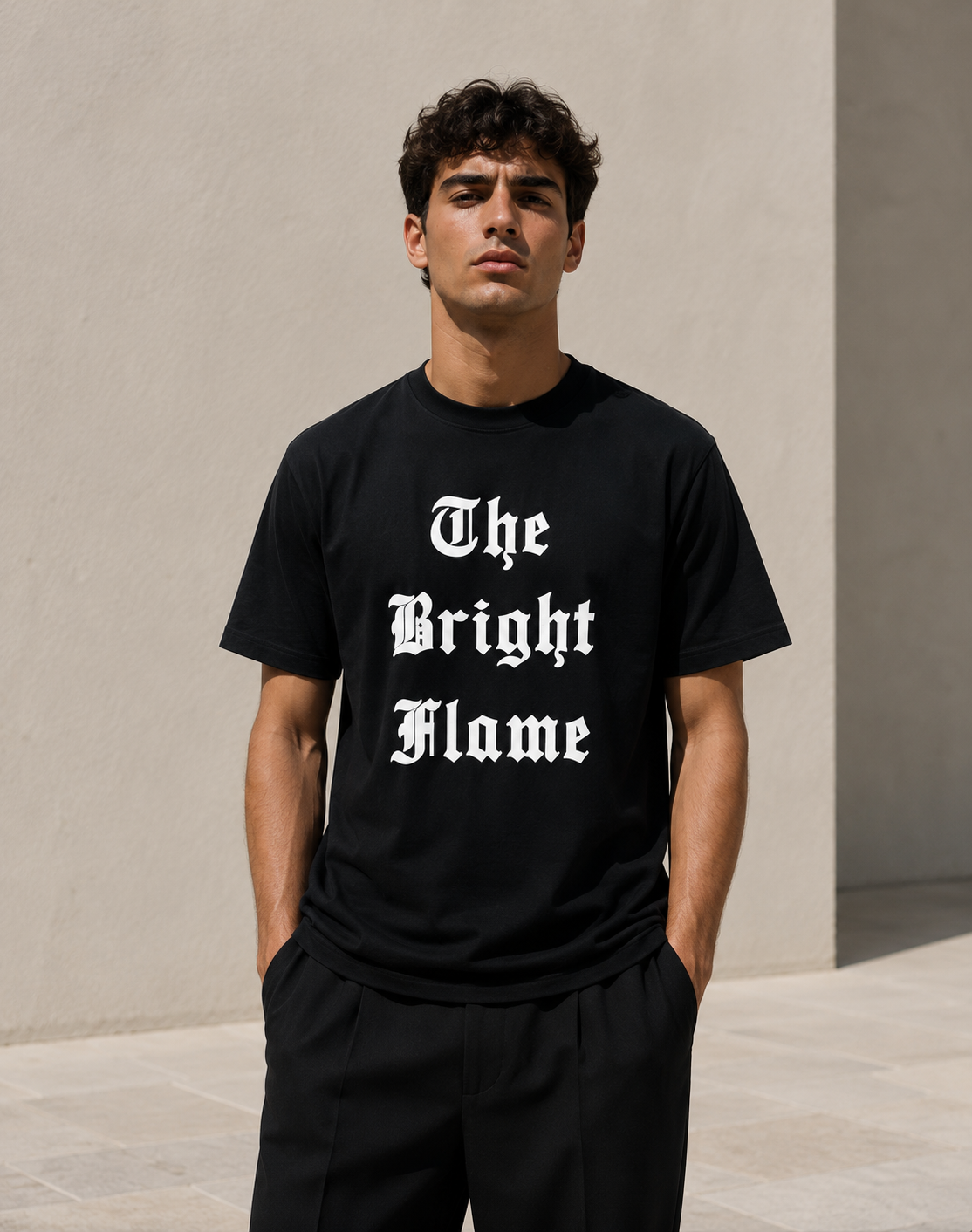 T-shirt imprimé Bright Flame 60153-2 Noir
