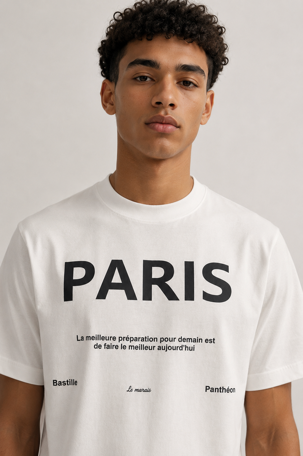 T-shirt imprimé PARIS 60165-1 Blanc