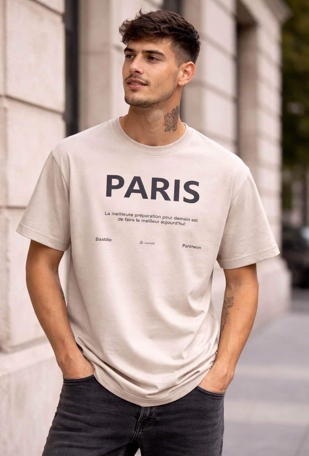 T-shirt Paris Signature 60175-3 Beige