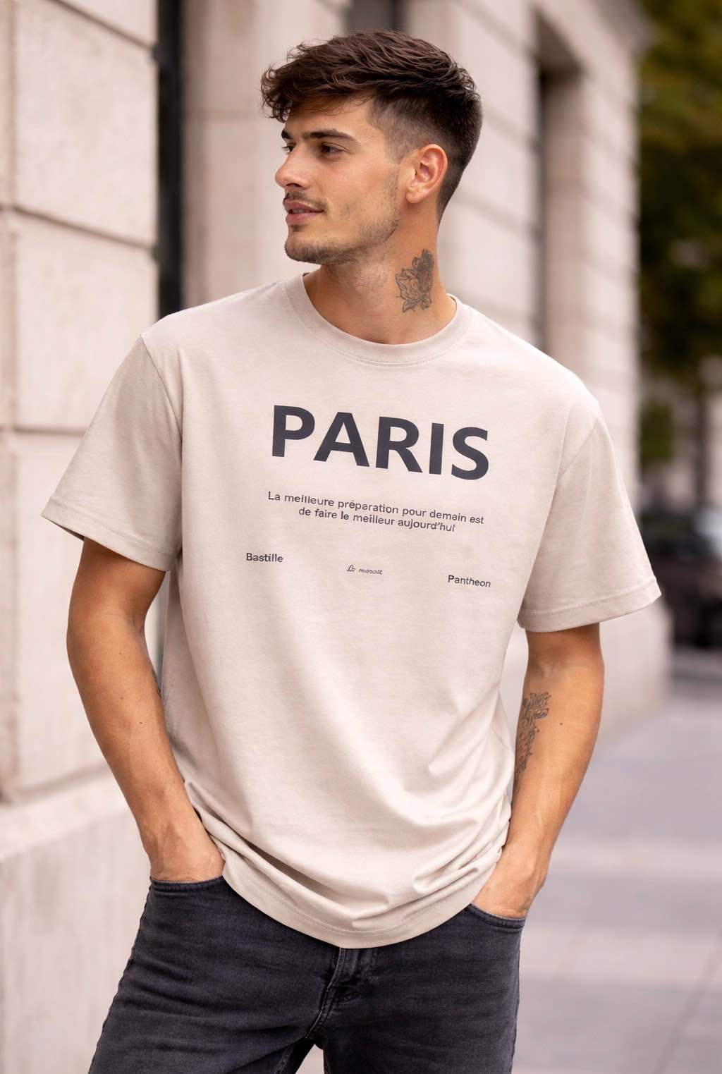 T-shirt Paris Signature 60175-3 Beige