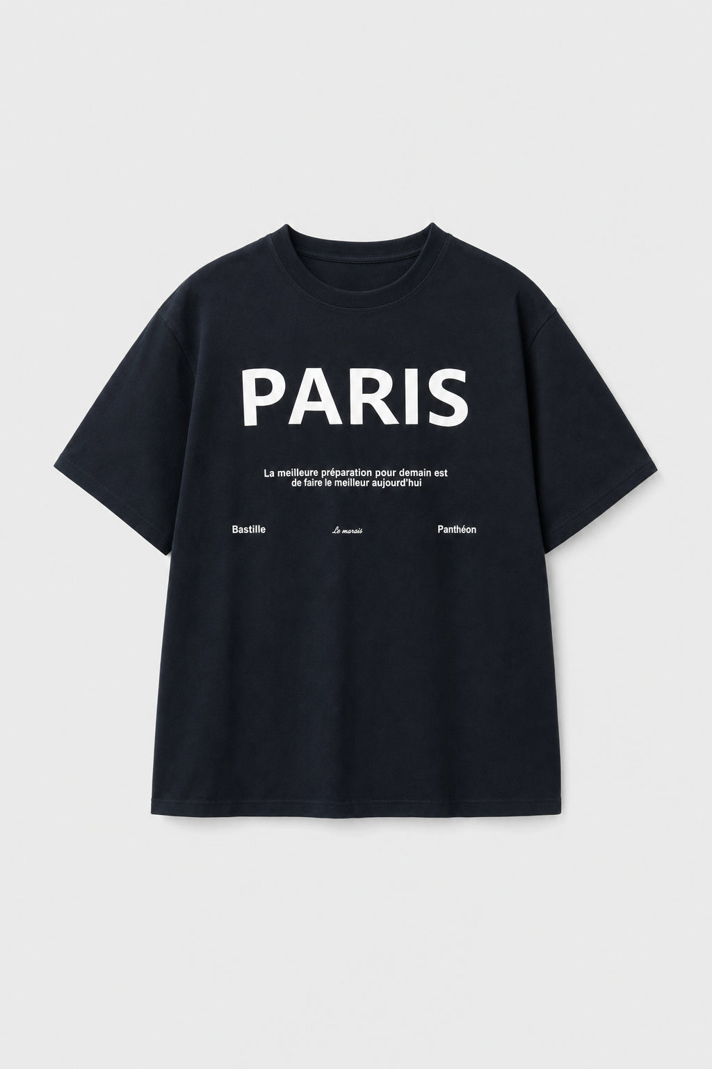 T-shirt Paris Minimaliste 60175-2 Noir