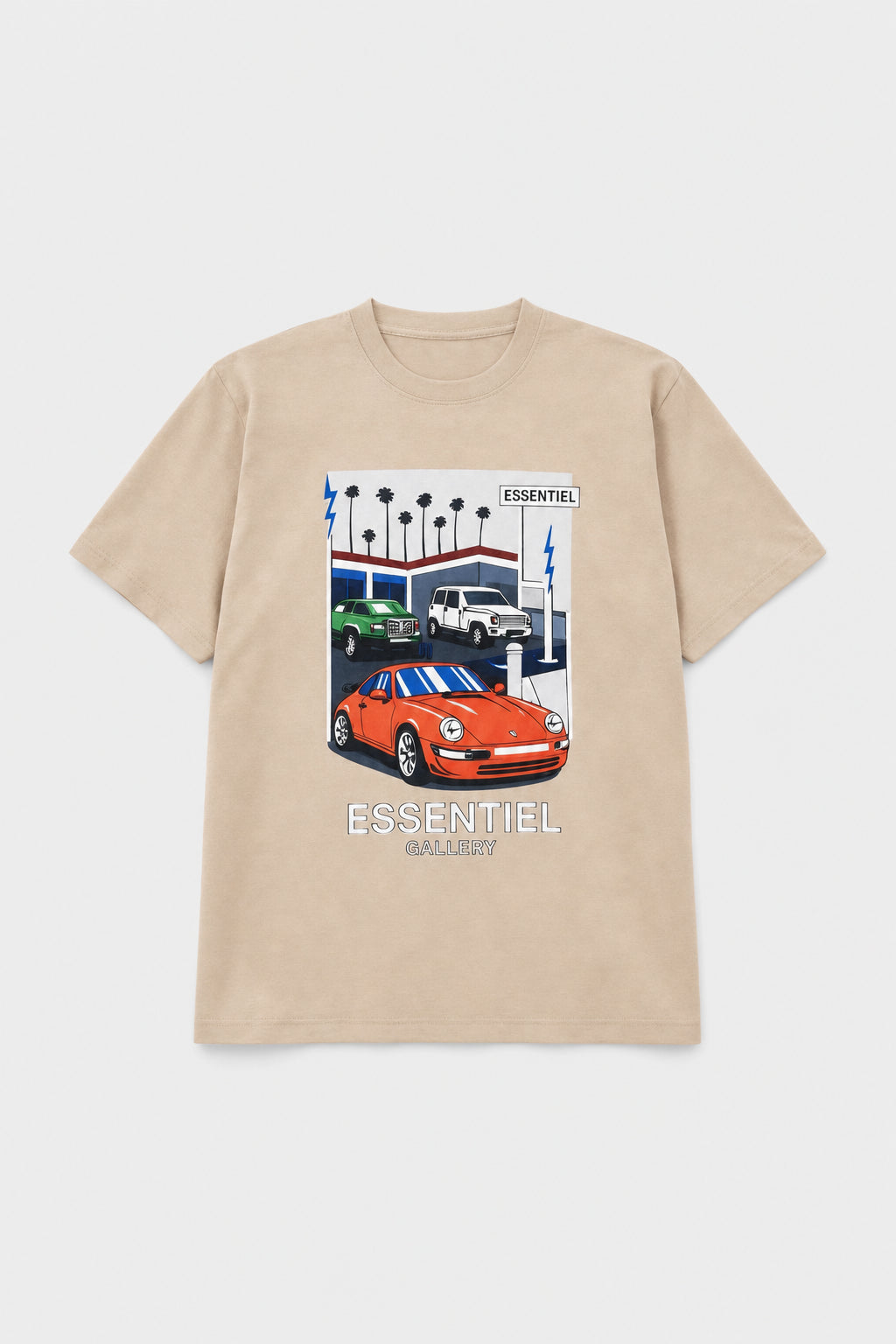T-shirt graphique Essentiel Gallery 60199-3 Beige