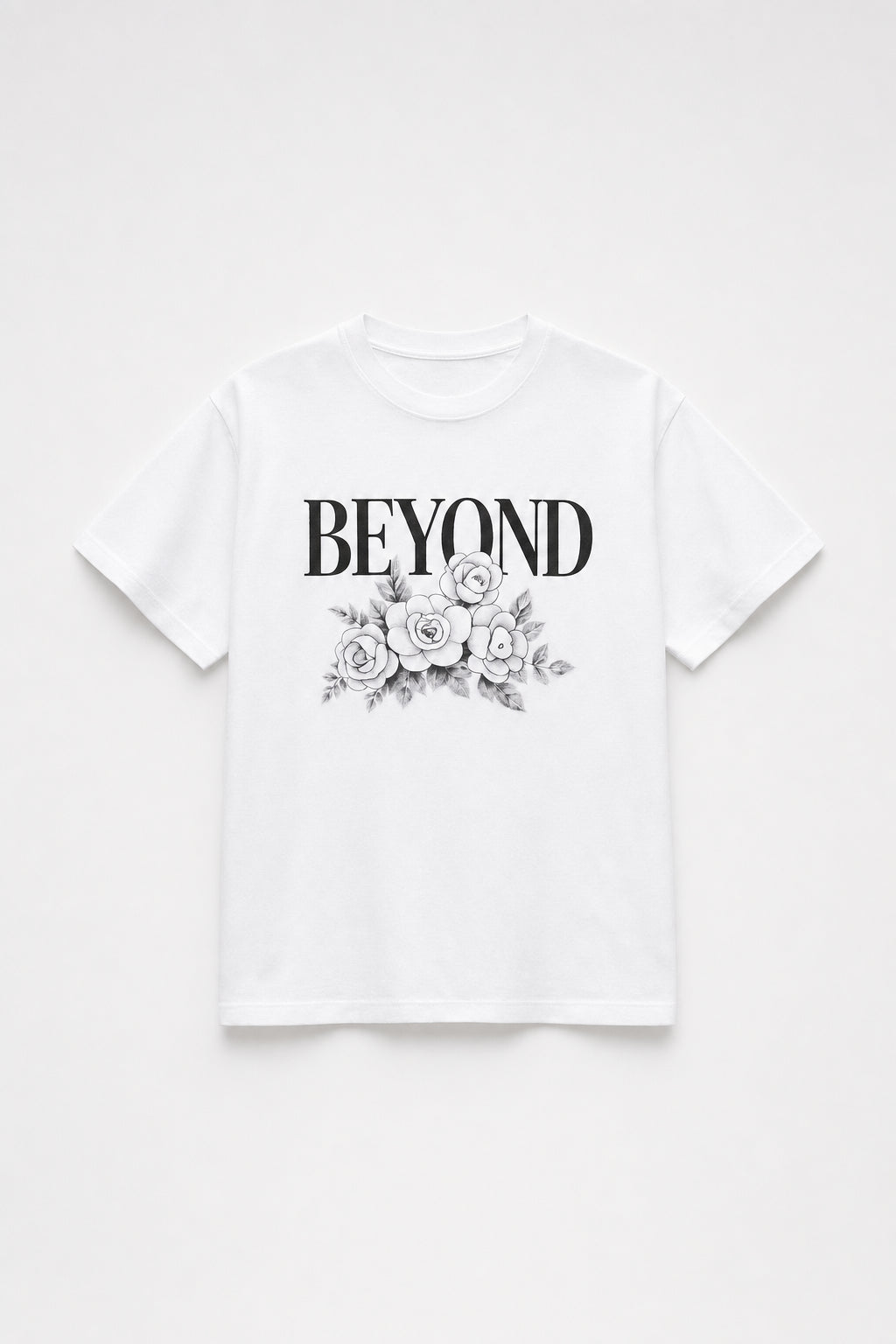 T-shirt imprimé Beyond 60202-1 Blanc