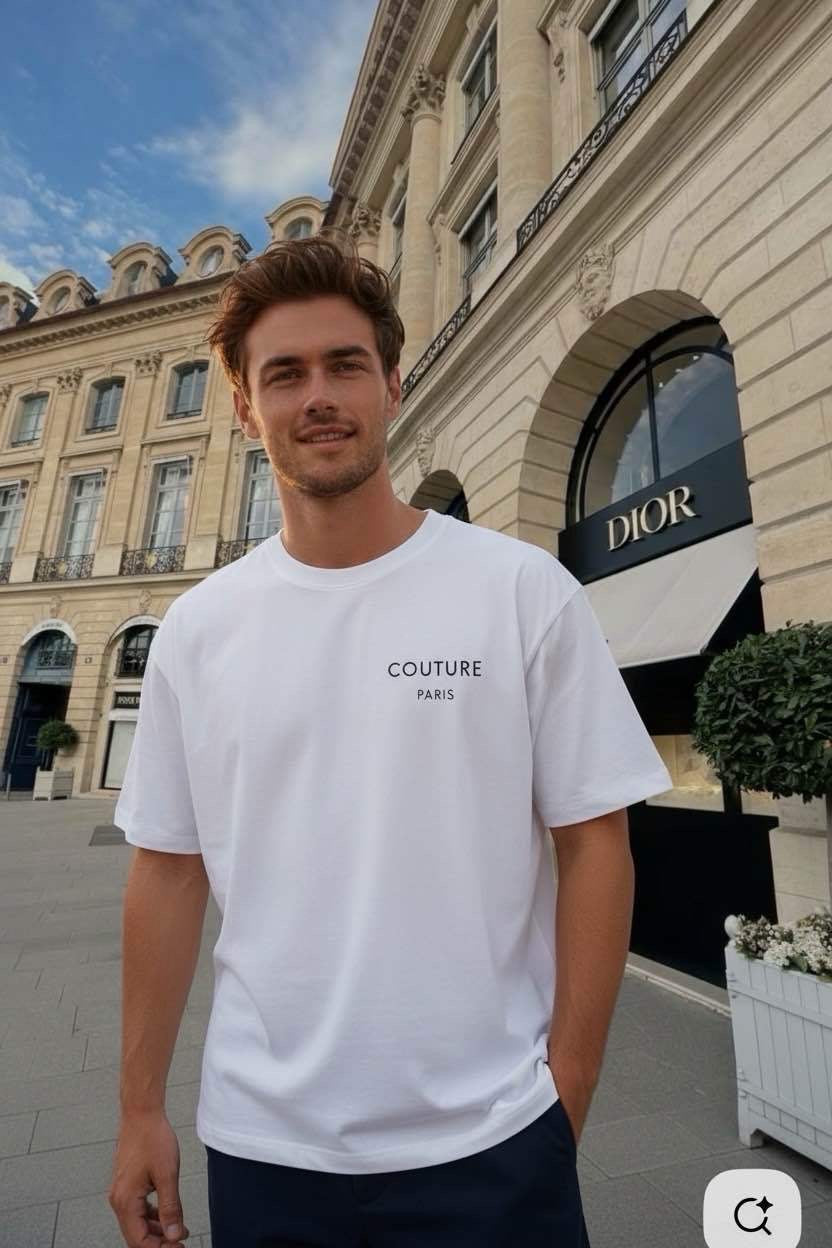 T-shirt Couture Paris Blanc – Imprimé Floral 60211-1