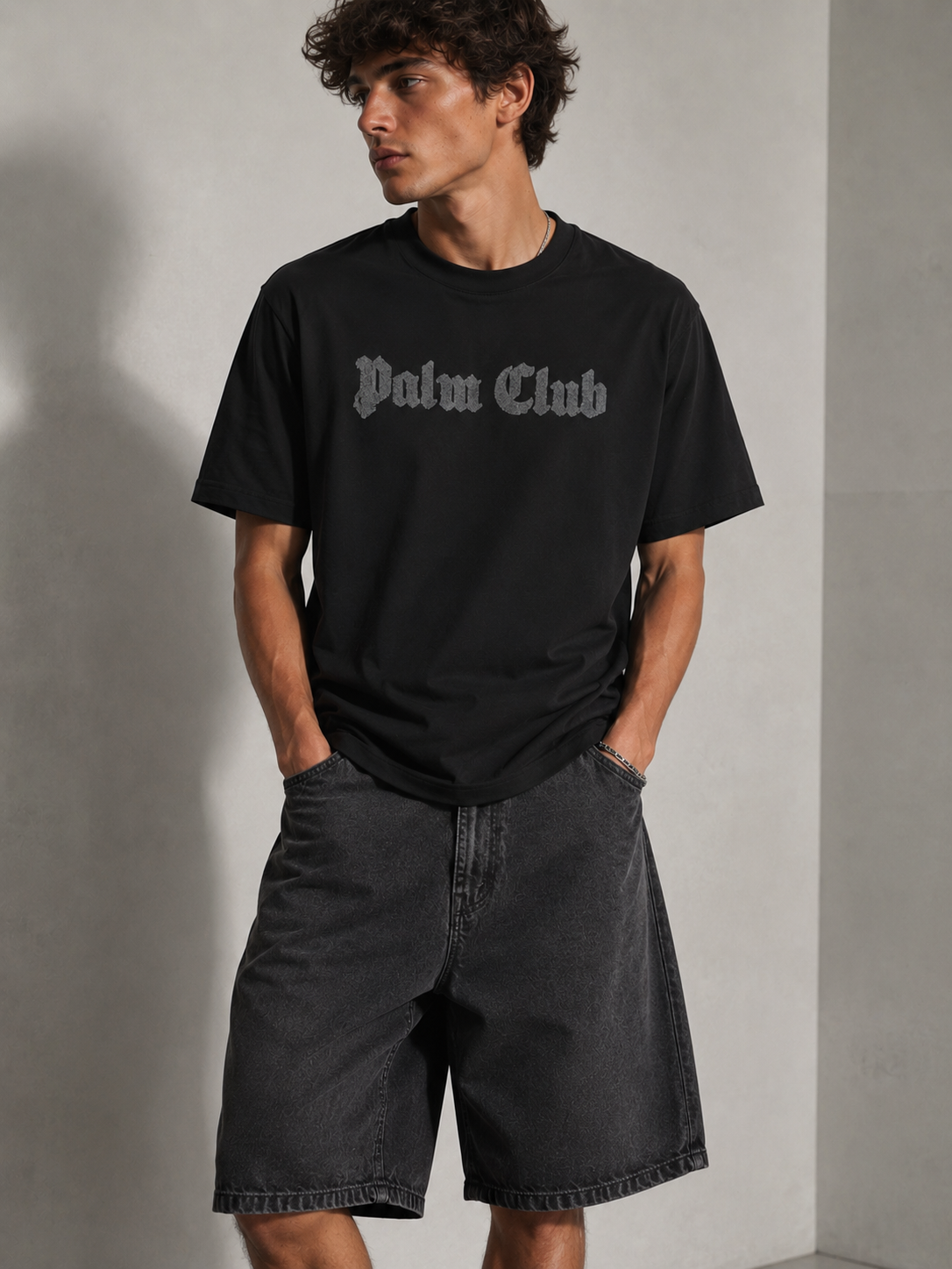 T-shirt Palm Club Noir 60224-2 Noir