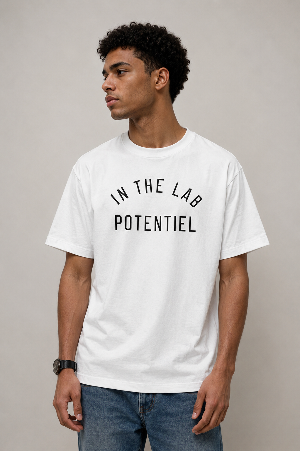 T-shirt Graphique Potentiel 60163-1 Blanc