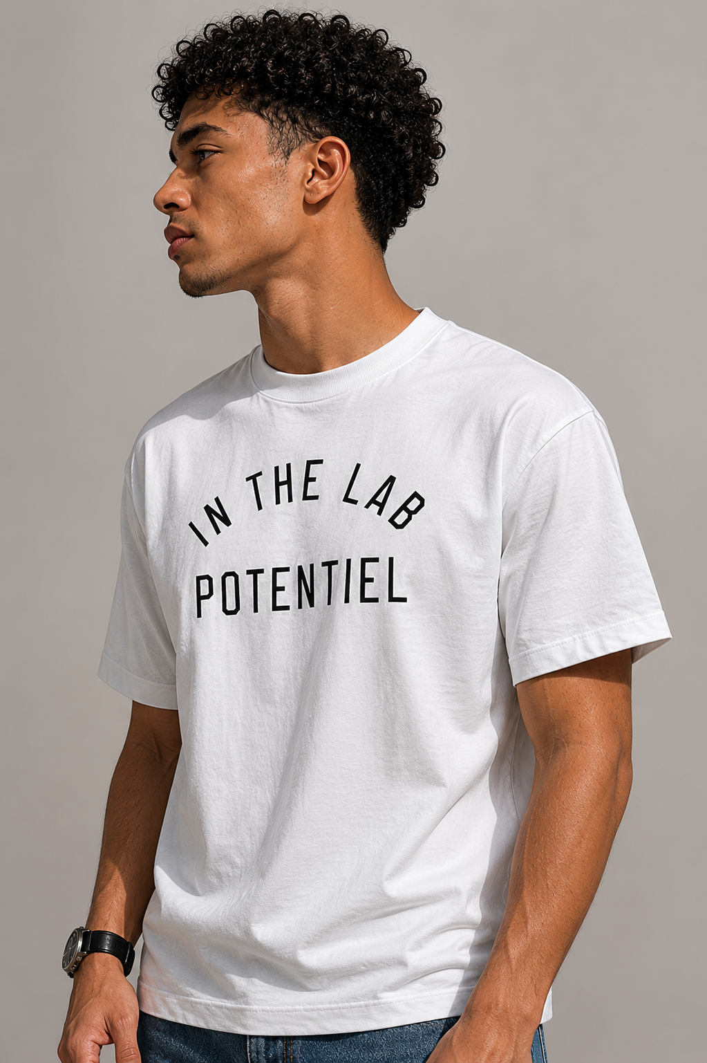 T-shirt Graphique Potentiel 60163-1 Blanc