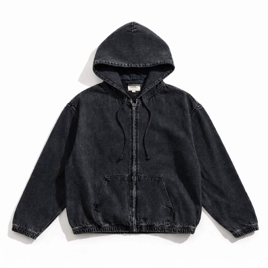 HOODIE DENIM ZIP
