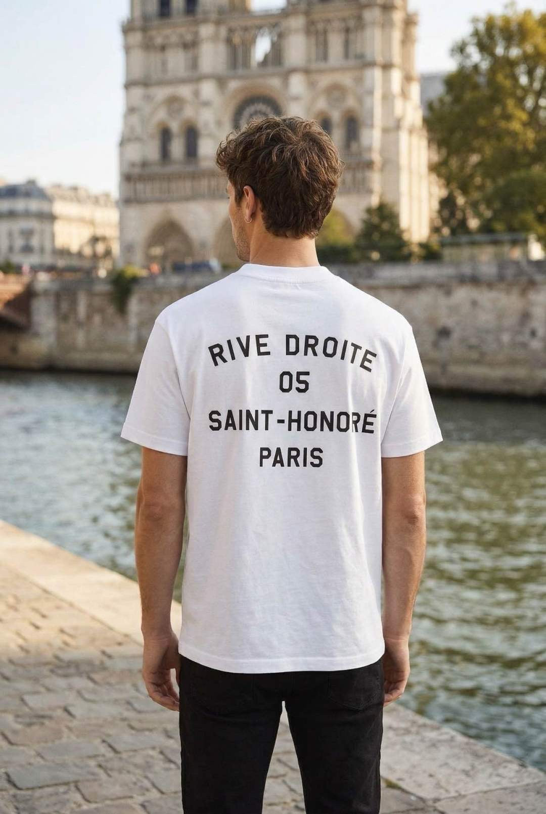 T-shirt Blanc imprimé RIVE DROITE FE60189