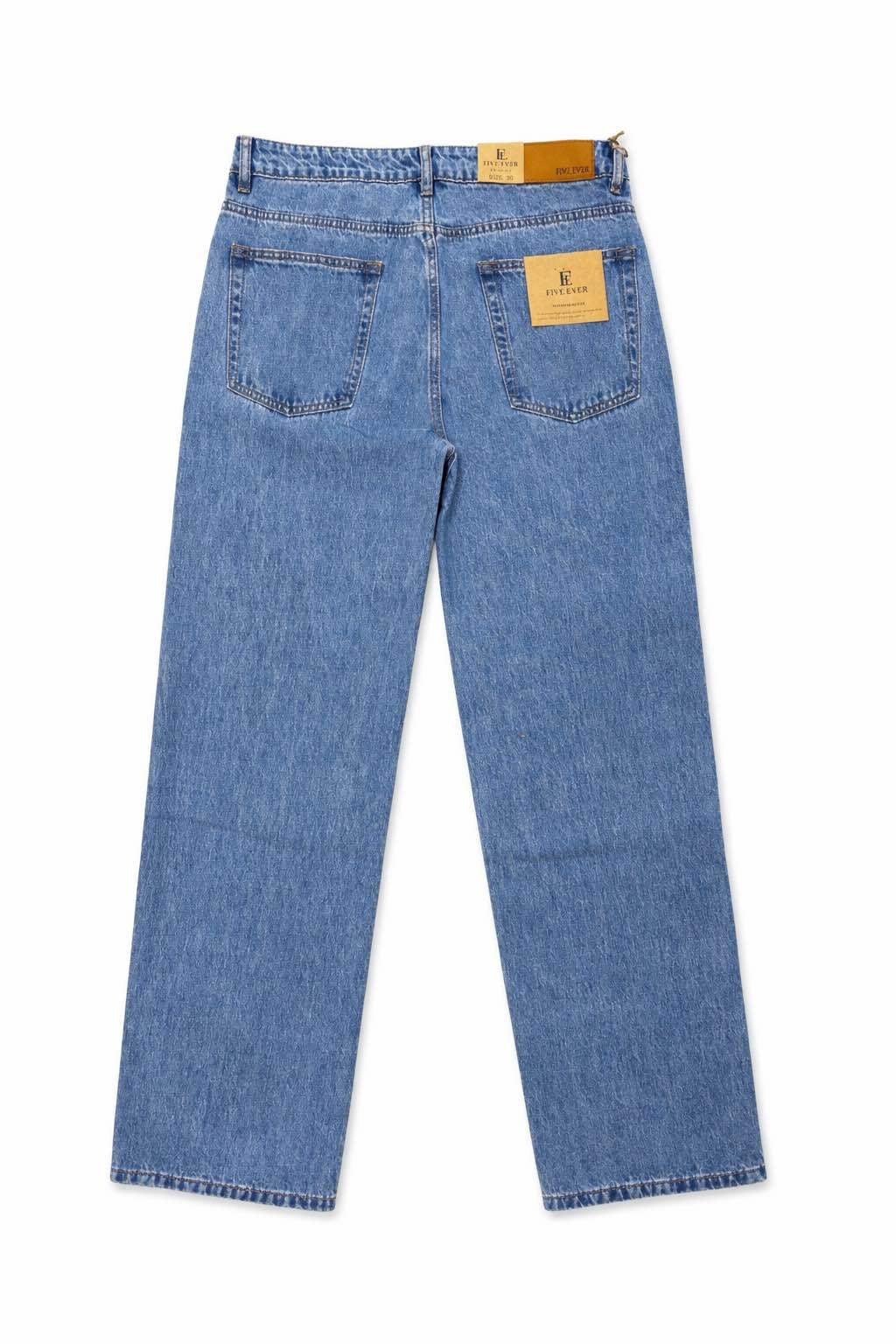 JF058 Jean baggy fit Bleu clair