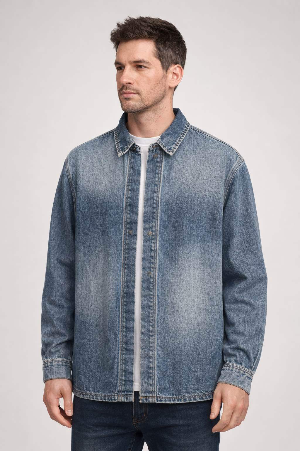 SURCHEMISE DENIM ASPHALT