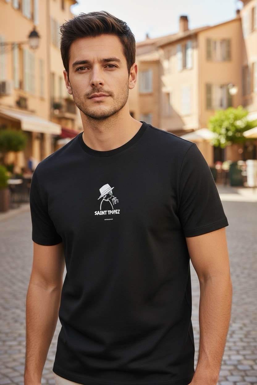 T-SHIRT SAINT TROPEZ - AFTERNOON BLACK