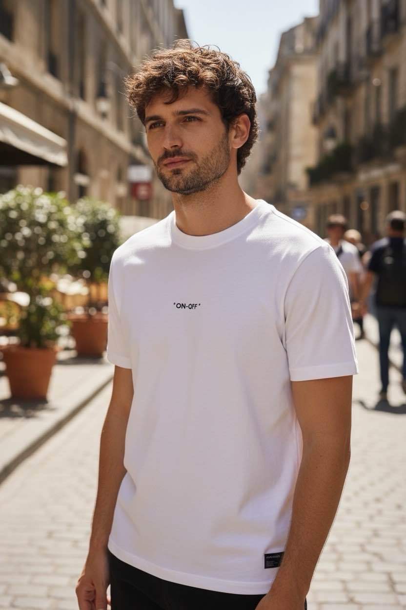 T-SHIRT ON-OFF – BLANC