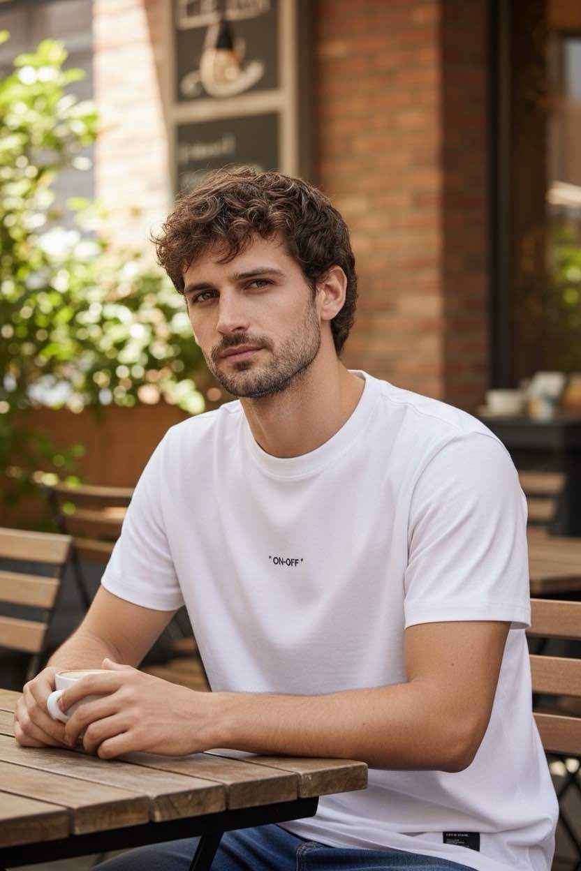 T-SHIRT ON-OFF – BLANC