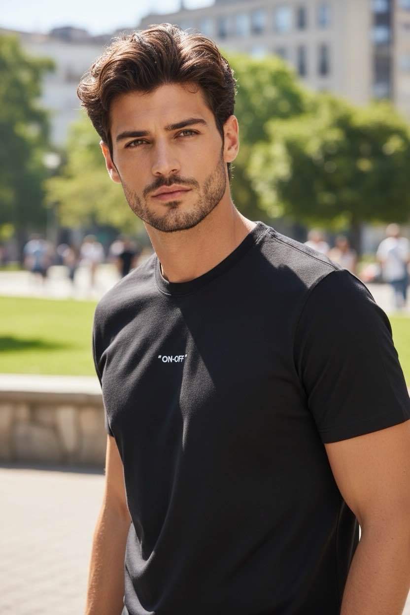 T-SHIRT ON-OFF – NOIR