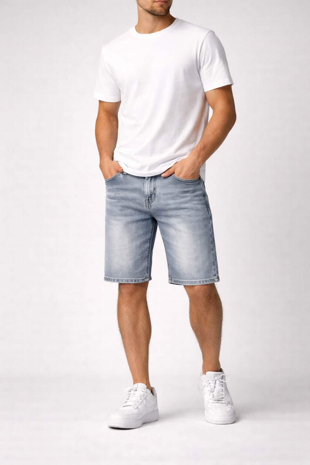 SHORT JEAN STRETCH – LIGHT BLUE