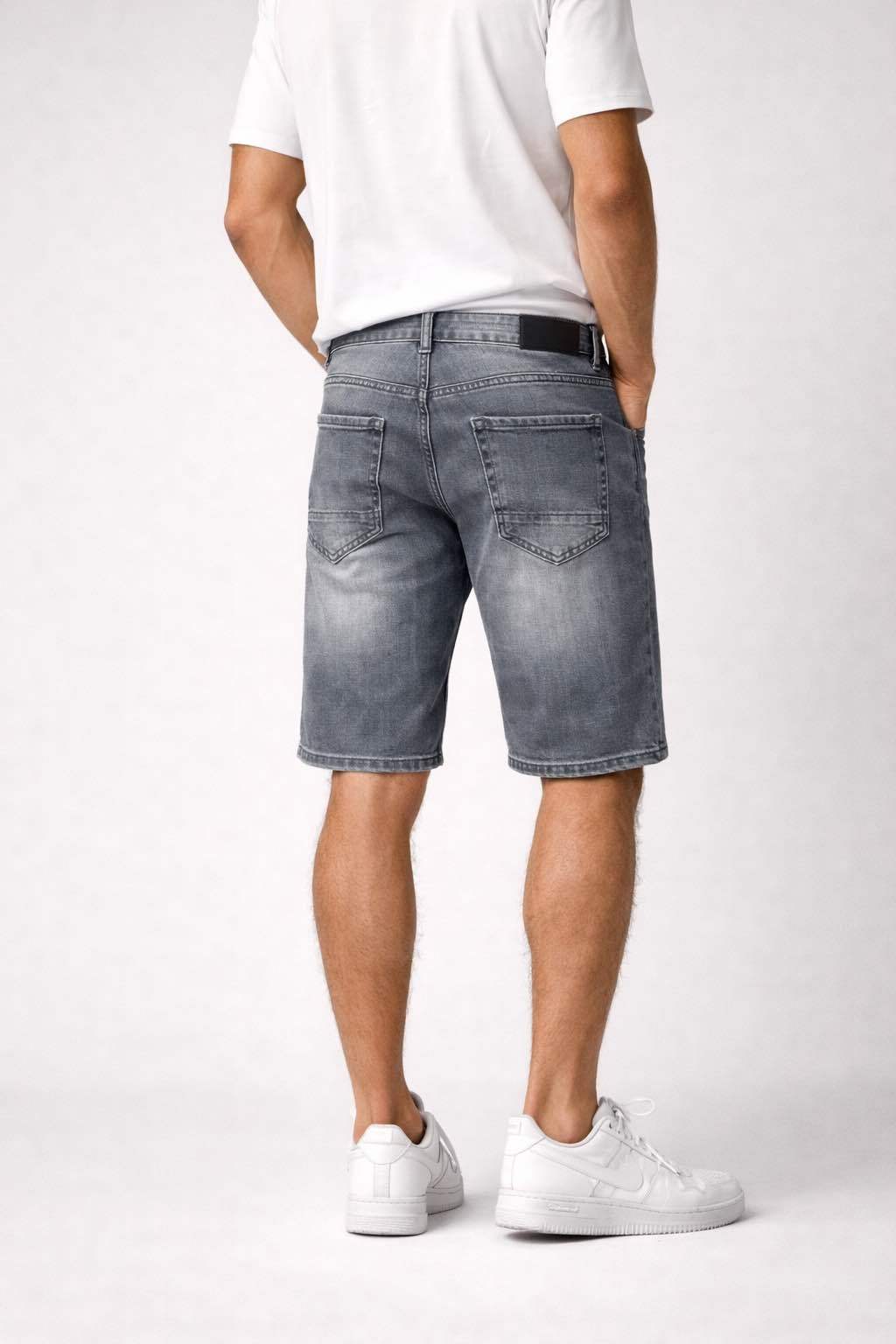 SHORT JEAN STRETCH – GREY DENIM