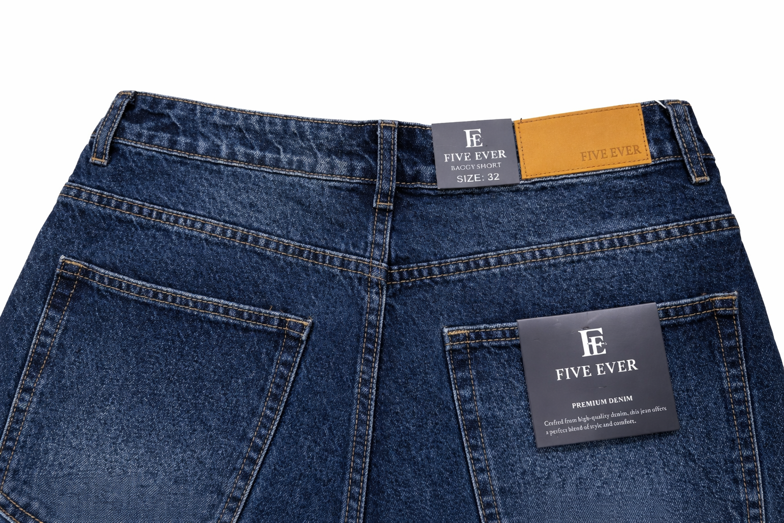 Short baggy denim SH098B Marine