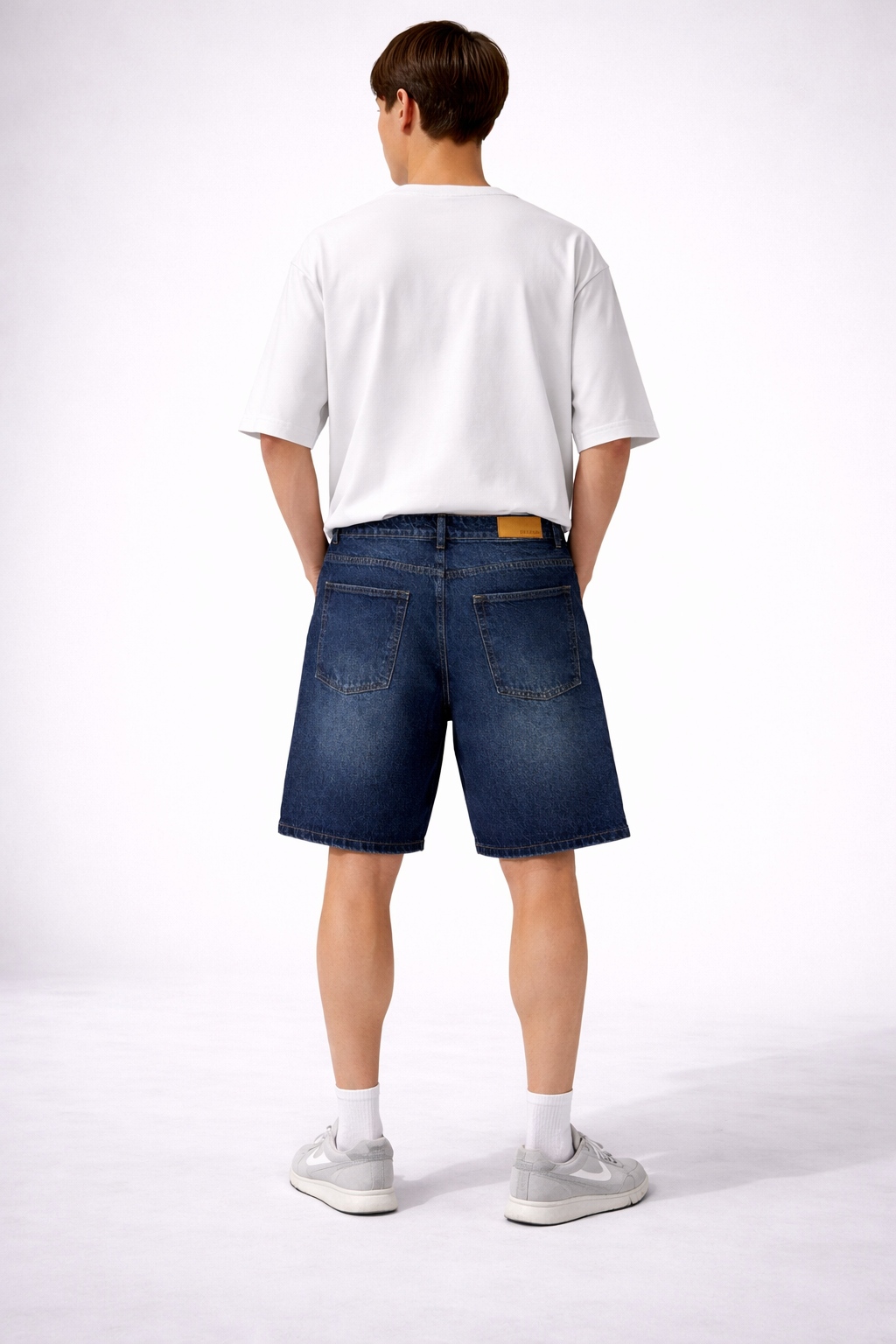 Short baggy denim SH098B Marine