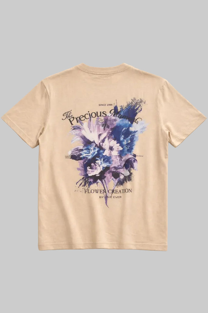 T-SHIRT FLOWER BEIGE